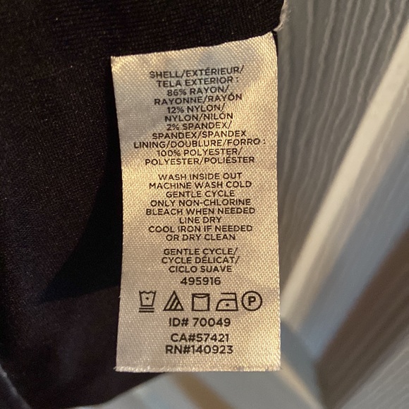 Dark Navy Faux Wrap Dress. - Picture 7 of 7